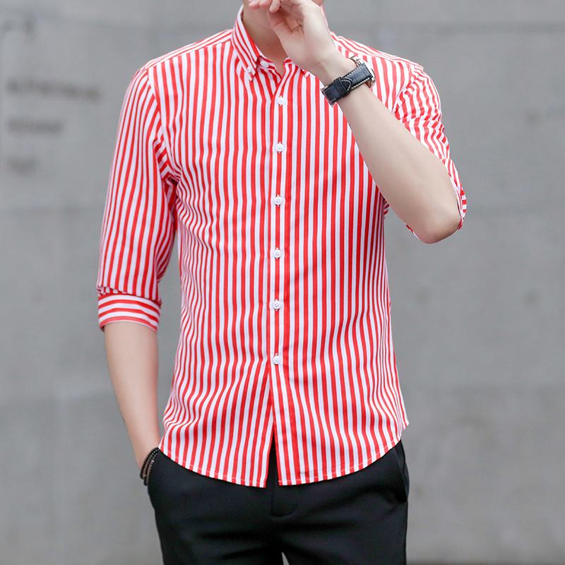 2026 Mens Business Casual Long Sleeved Shirt Men Shirt Classic Striped Male Social Dress Shirts Male Formal Plain Shirt