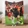 FC Bayern München Fußballspiel Flanelldecke, Fußballspieler Wettbewerb Druck Überwurfdecke, Weiche Warme Sofa Bettdecke, Fan Heim Geschenk