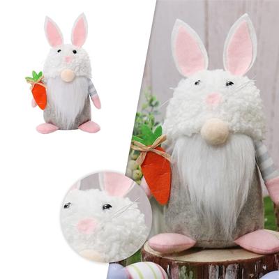 New Easter Doll Plush Bunny Desktop Ornaments Window Props Holiday Decorations