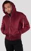 Alpha Industries MA-1 Hooded (158104) бордовая зимняя куртка (158104-184)