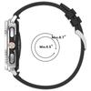 Leather Coated Silicone Strap for Samsung Galaxy Watch8 Classic 46mm/Watch8 44mm/40mm Watch Band with Stainless Steel Buckle