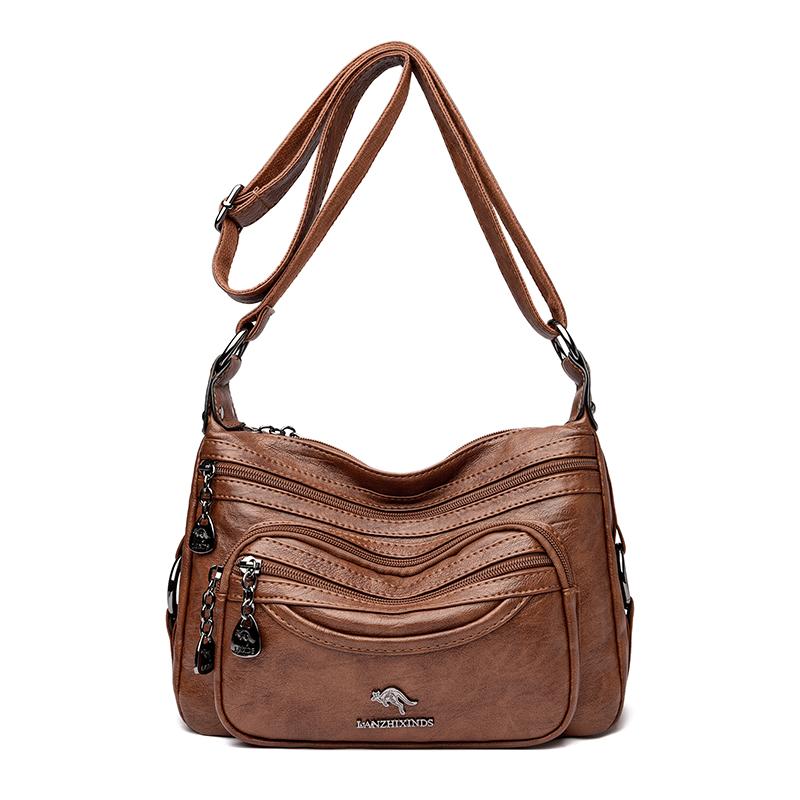 High Quality Soft Leather Luxury Purses and Handbags Women's Bag Designer Multi-pocket Crossbody Shoulder Bag for Women 2026 Sac
