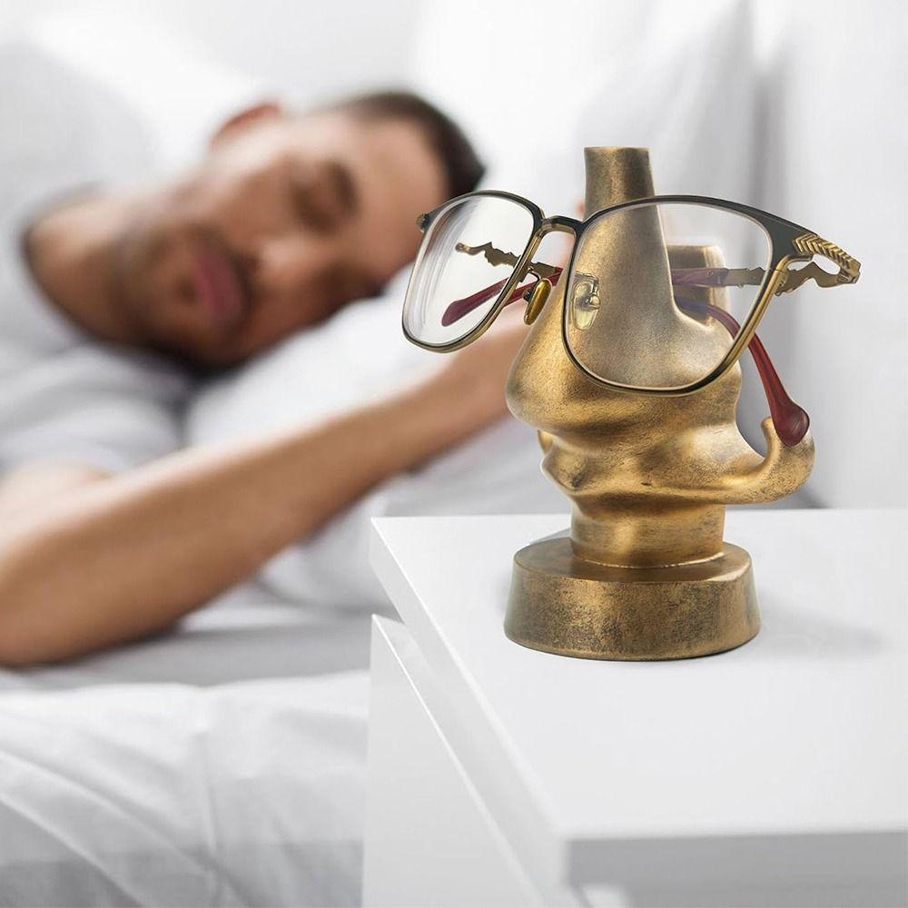 Creative Eyeglasses Stand Nose Shape Funny Sunglasses Display Stand Universal Space-Saving Nose Resin Sculpture Desk Use