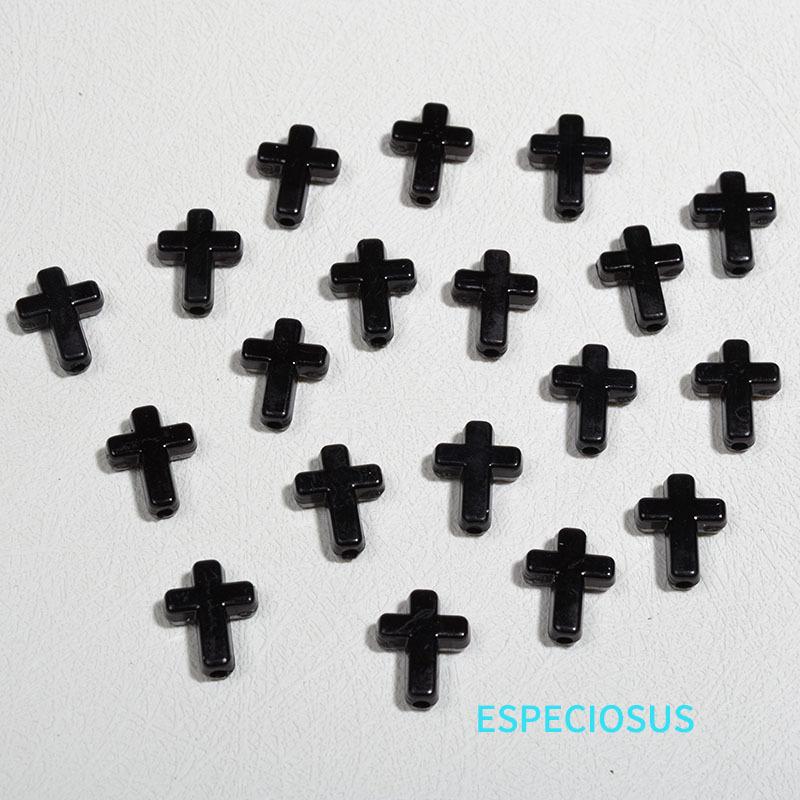 Z17 100pcs New Cartoon Cross Acrylic Bead Fresh Charms Minimalist Bracelet Spacer Accssories Material DIY Jewelry Gift Trend