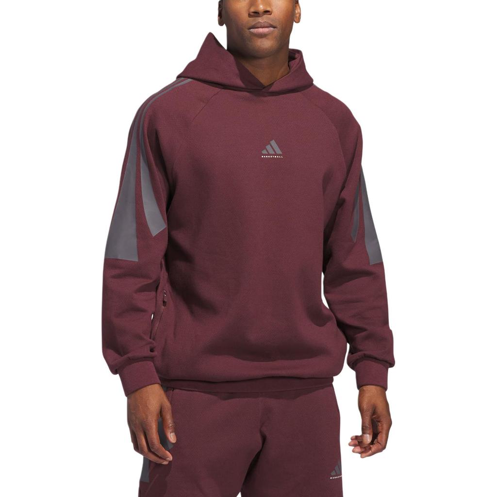 adidas BASKETBALL THE 2025 COLLECTION CHAPTER 02 SPACER HOODIE Sweatshirt Unisex Aurora Gemstone Red JD6139