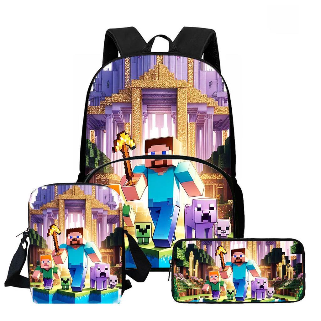 Minecraft Large Capacity High Value High Definition Printing Anti-Hunchback Wear-Resistant Large Capacity Schoolbag