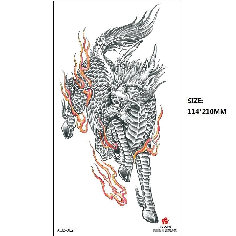 Men'S Auspicious Animal Hand-Painted Color Temporary Waterproof Tattoo Sticker Simulation Tattoo Sticker