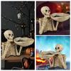 Decorative Skeleton Storage Tray Storage Ornament Sculpture Statue The Personality Punk Skull Fruit Plate Resin Key Storage Tray