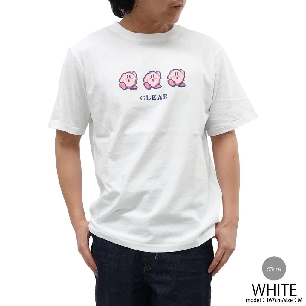 Kirby Star Victory Dance Retro Dot Short Sleeve T-Shirt, White, Size XL