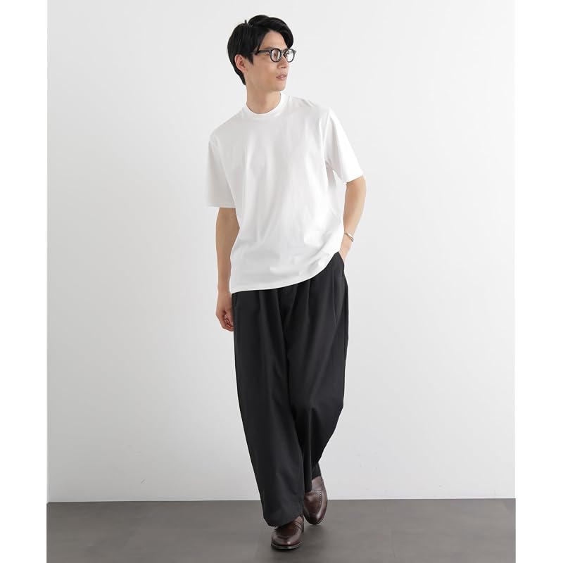 [Nano-Universe] Jacket T-shirt (R) Crew Neck Short Sleeve Men's L White 668-6124231