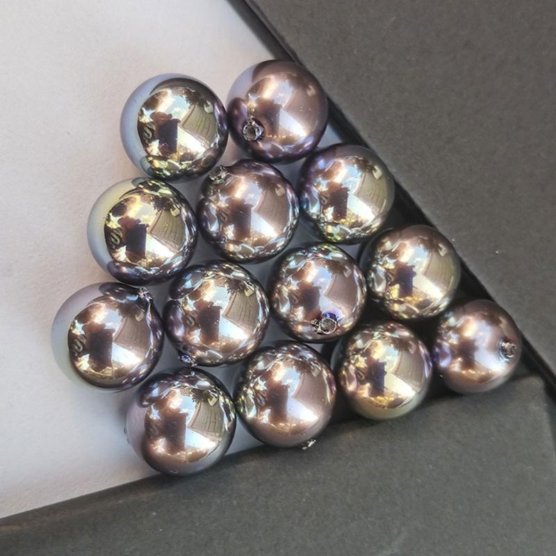 10pcs Round Faux Pearls Beads with Hole 12mm Necklaces Pendant Beads Bracelets Beads Loose Beads Necklace Bracelet Pearls