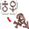 Magic Baffling Metal Brain Teaser Puzzle Set 3Pcs Disentanglement Educational Toys Adults Kids Funny Gifts Juegos De Ingenio