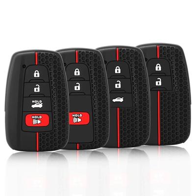 Silikon-Autoschlüsseletui mit 2/3/4 Tasten, für Toyota Prius, Camry, Corolla, Avalon, CHR, RAV4, Land Cruiser, Prado, Schlüsselanhänger