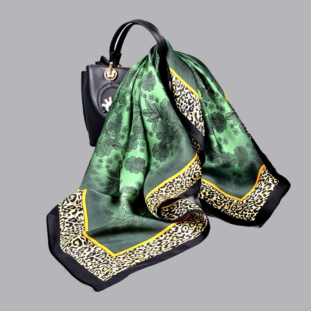 Yellow Blue Women Silk Scarf Accessory 70*70cm Fashion Girls Pattern Winter Scarves Bufand Spring Fall Square Head Scarf