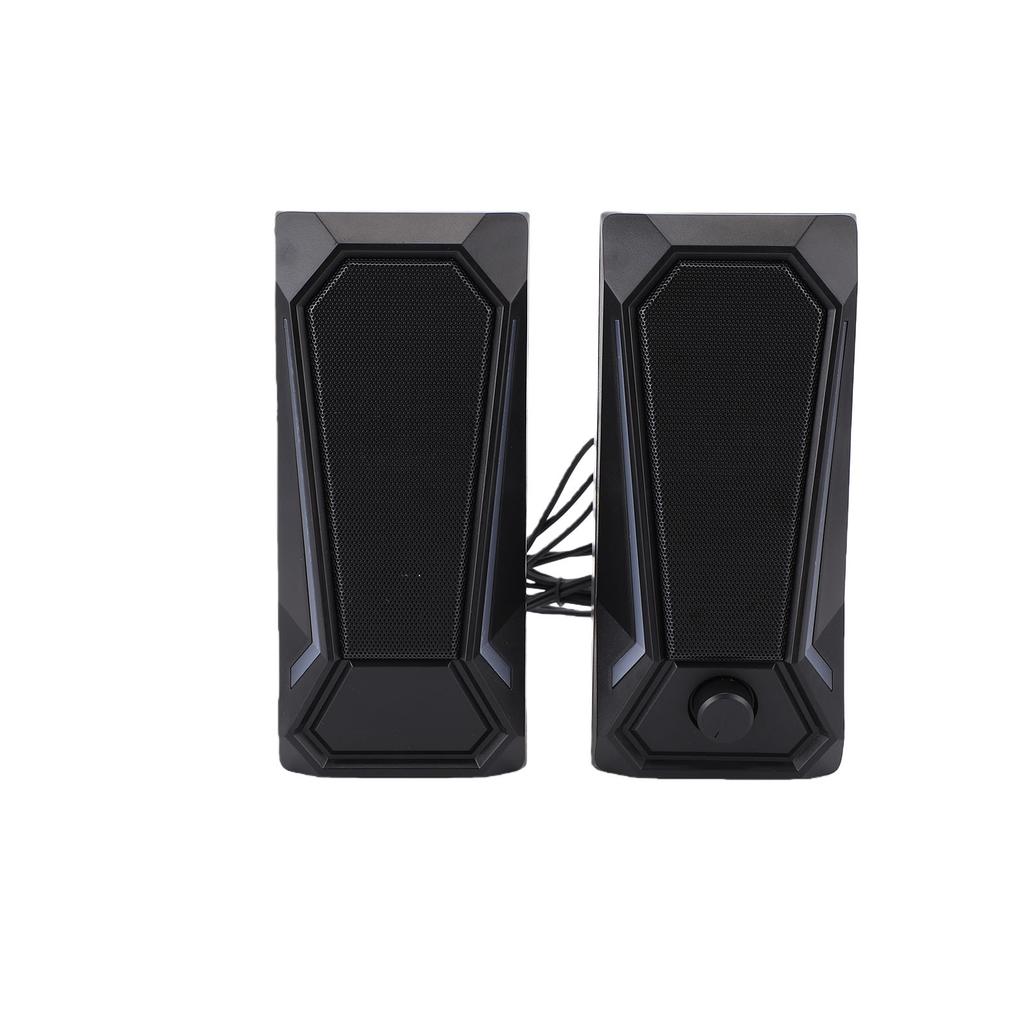 Computer Speakers 2.25 Inch Full Range 5W Peak Power USB Powered 2.0 Channel RGB PC Speakers with Stereo Sound 3.5mm