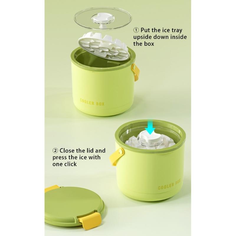 Practical Ice Cubes Tray Ice Cubes Tray Insulated Ice Bucket Ice Cubes Molds Plastic Texture for Cocktails Beverage