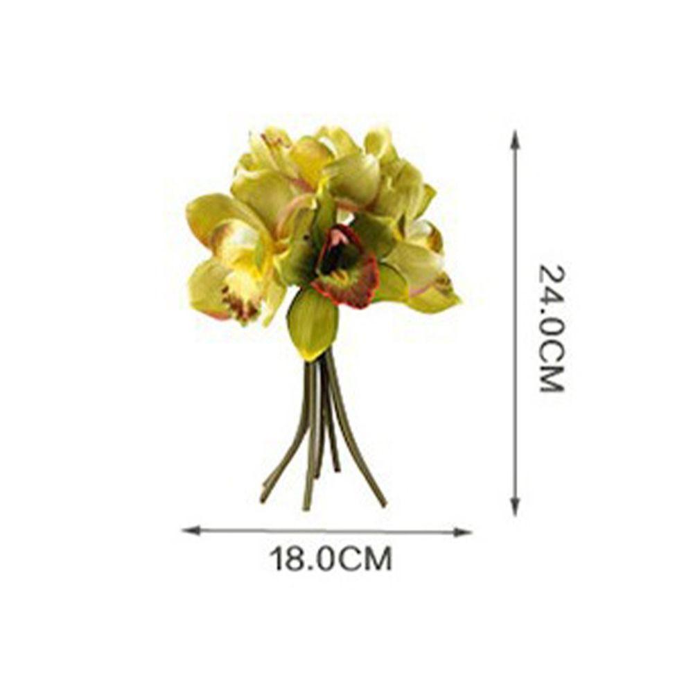 7 Heads Orchid Artificial Flowers Bouquet Fake Artificial Plants Fake Flowers  Wedding Party