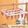 32-Clip Multi-Functional Plastic Drying Rack for Socks