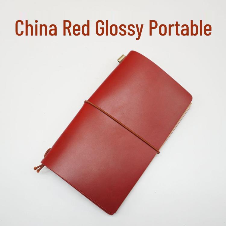 Cowhide Traveler's Loose-leaf Notebook Planner Diary