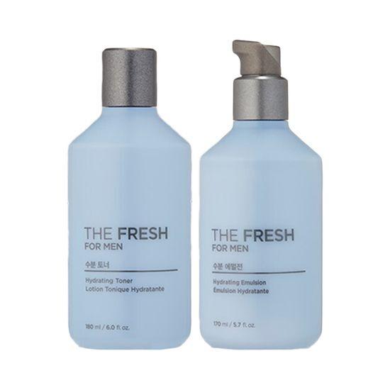 The Face Shop The Fresh For Men Moisture 2-piece Set (Toner 180ml + Emulsion 170ml + Toner 32ml + Emulsion 32ml)
