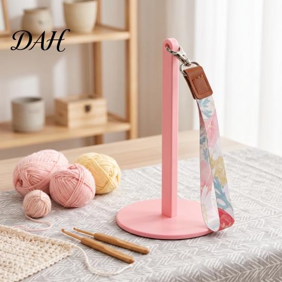 Wool Yarn Organizer Portable Wrist Holder, Ball Dispenser for Crocheting, Knitting, Holder Spinner Stand with Strap, Gift Crochet Lovers Strap