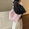 Multi Color Star Glitter Print Canvas Tote Bag For Women Sweet Style Shoulder Bag With Star Charm Bow Knot For Daily School