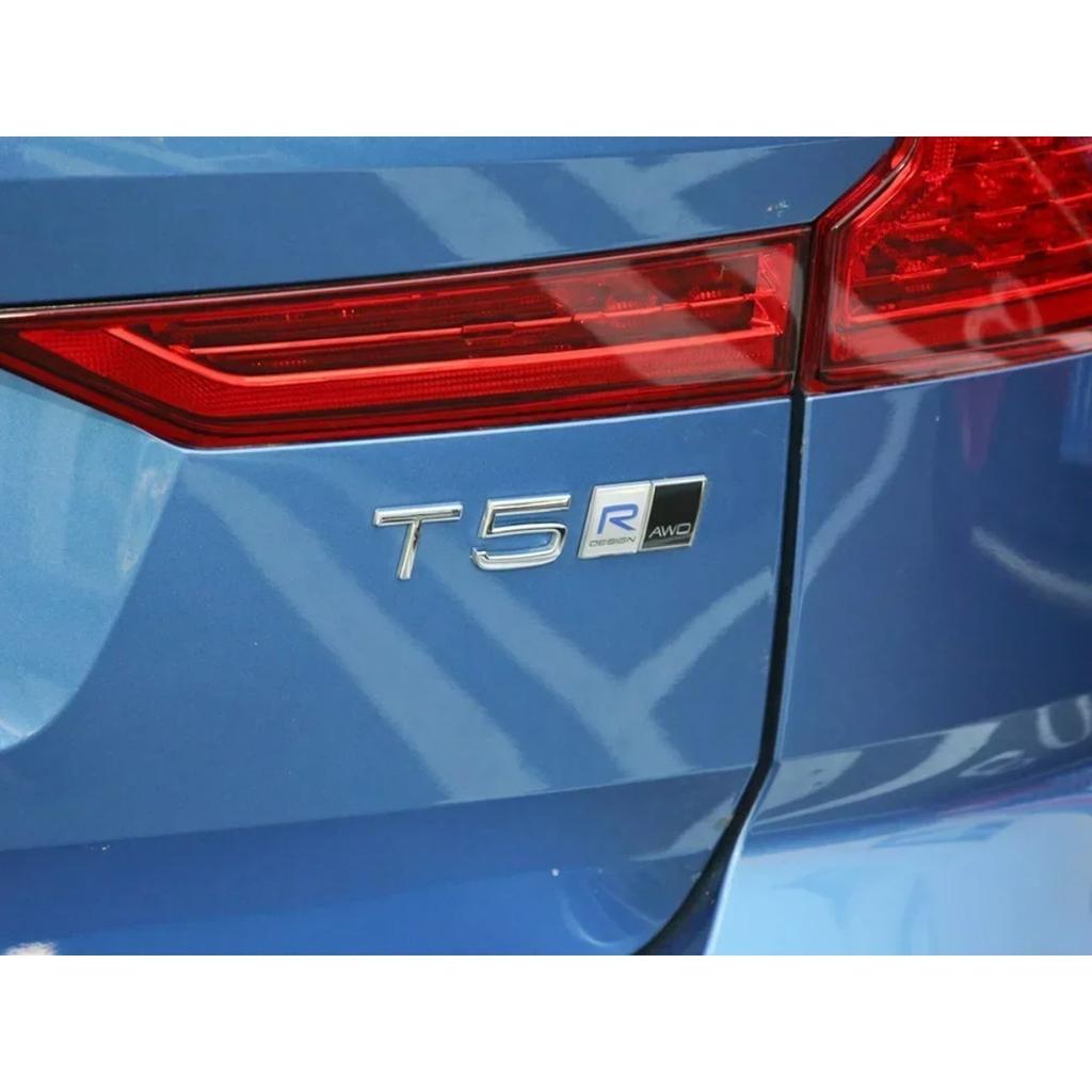 3D Metal Black Base AWD R Design Car Rear Trunk Badge Emblem Sticker Decals