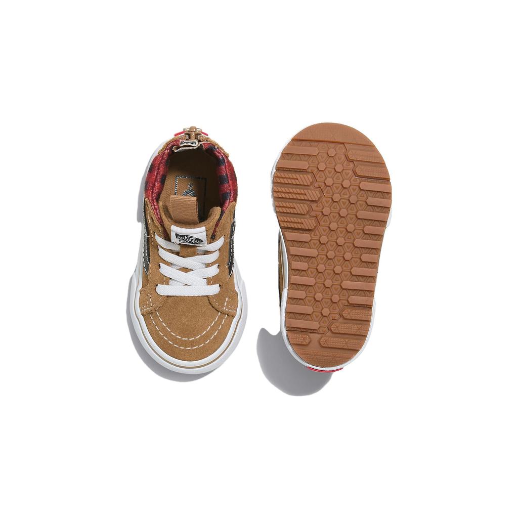Vans Sk8 Comfortable Versatile High-Top Walking Shoes Baby Sneaker Brown VN0A5HZ3Y49
