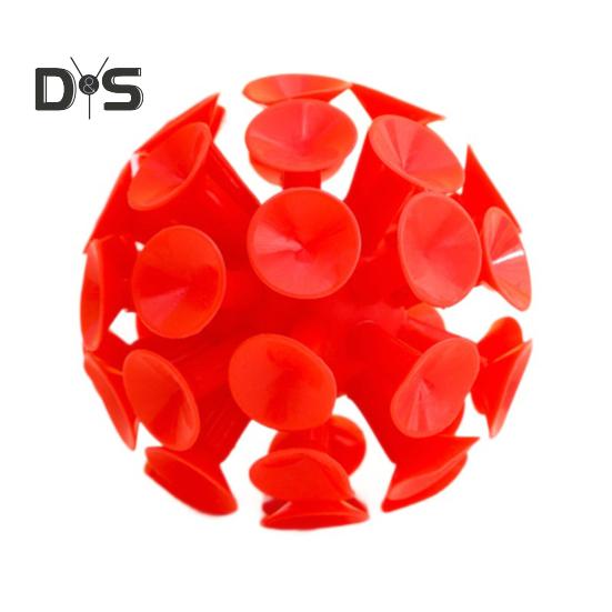 

9 см 3D присоска мяч для снятия стресса тревожность TPR липкий мяч игра метание многоразовый легкий мини портативный для детей и взрослых сфера игрушка красный