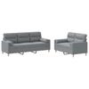 Vidaxl 2-Cz. Relaxation Set With Cushions, Light Grey, Fabric