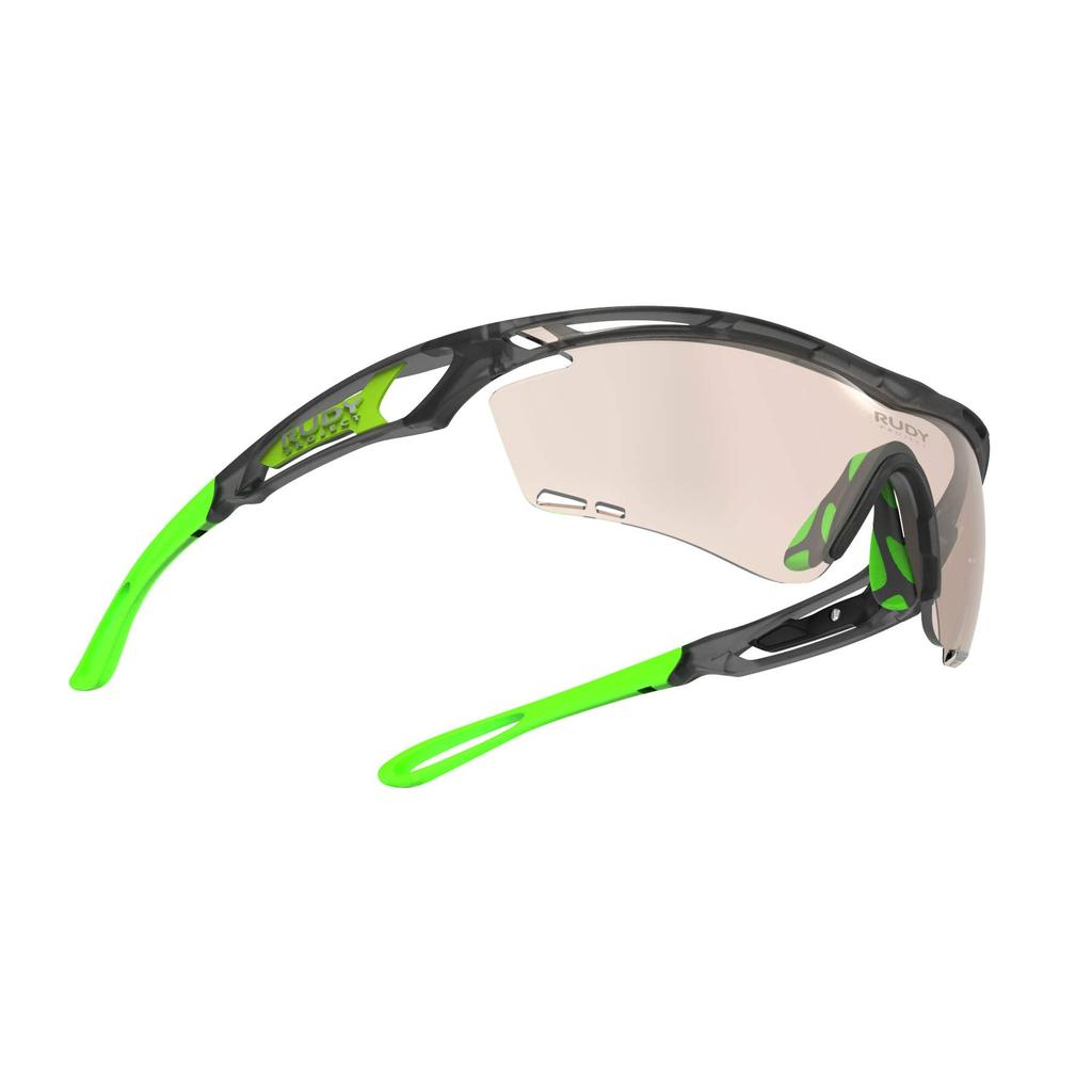 Rudy Project TRALYX Sports Sunglasses for Road and Ice Graphite Frame with Impact X 2 Photochromic Laser Brown Bikes, Cycling, Marathons, Jogging,