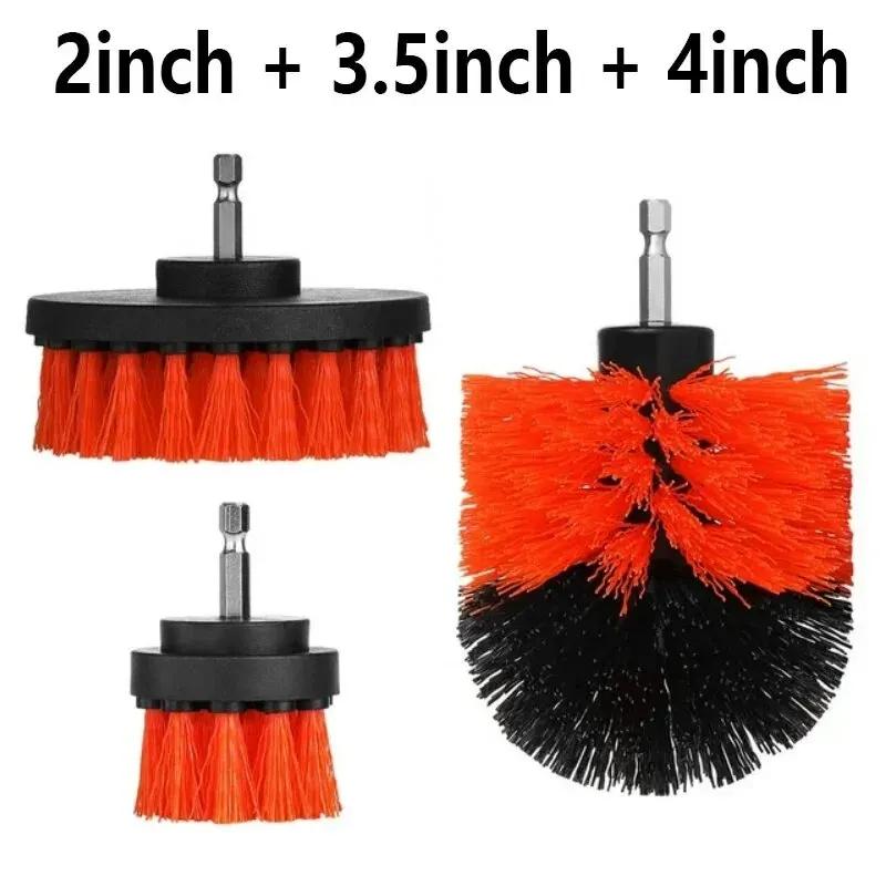 3 pcs/set drill brush set power scrubber wash cleaning brushes tool kit for Grout Floor tub shower tile bathroom kitchen surface