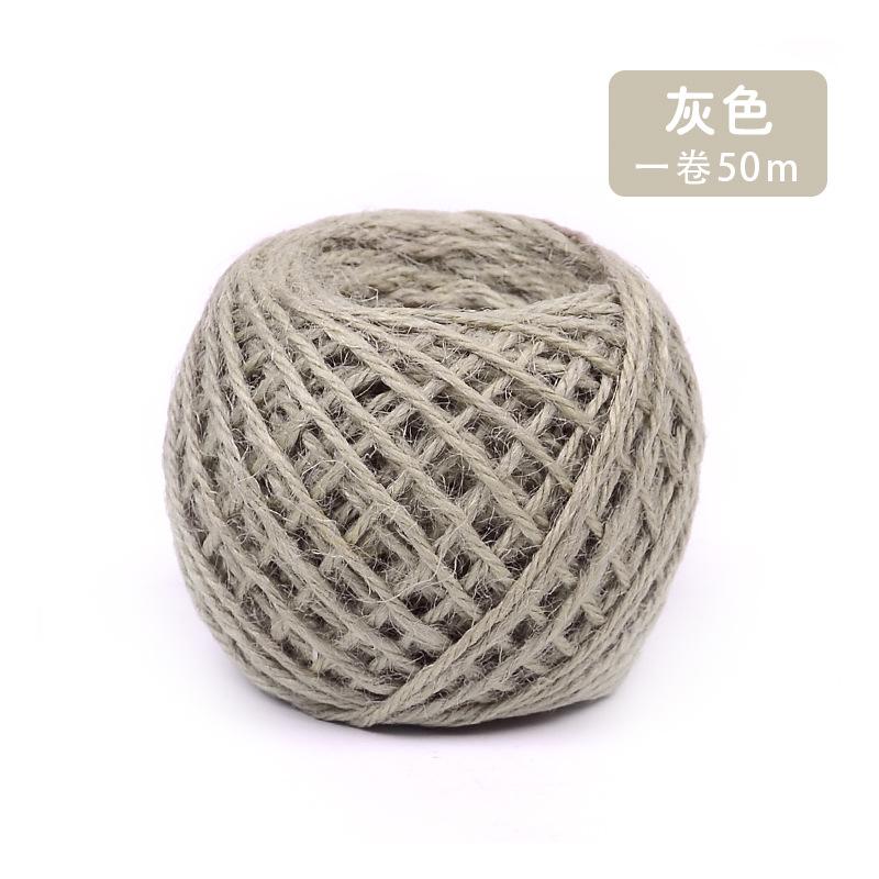 Color Hemp Rope Diy Hand-Woven Decorative Retro Style Photo Clip Jute Rope 50 Meters