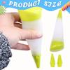Reusable piping bag set, pastry decoration pen set, with 3 silicone tips, reusable cake decoration tools, random colors