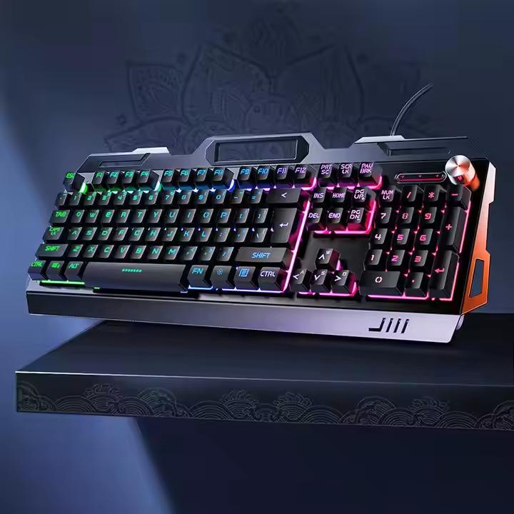New Arrivals Mechanical RGB Back Light Keyboard Mouse Headset Combination Wired Desktop 104-Button Gaming Combo