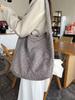 2025 Cross-border Lazy Style Wool Tote: Autumn/Winter Mother-and-Child Shoulder Bucket Bag