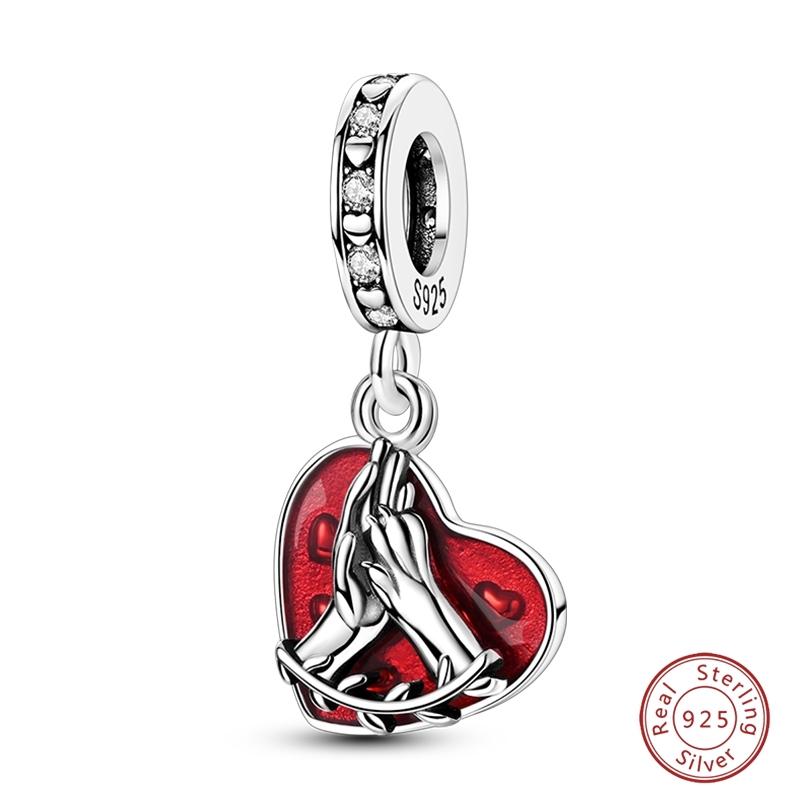 Original Copper Charms Beads Pendants Warm Family & Sunflower Heart Suitable For 3Mm Bracelets Diy Jewelry Making