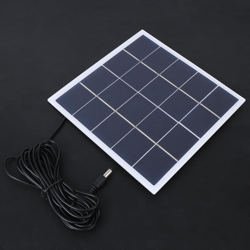 Outdoor Portable 4W 5V Polycrystal Solar Battery Panel Laminated Board with DC Interface Charging 3.7V Battery Garden Light