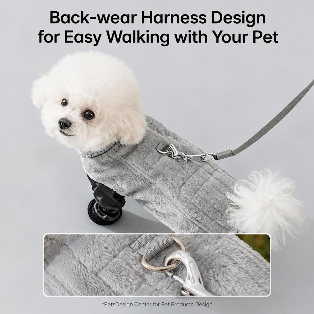 Thickened Pet Dust-proof Pants Full Body Pet Jumpsuit Cozy Dog Winter Coat for Outdoor Walks