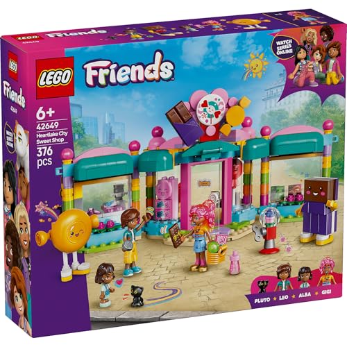 LEGO Friends Heartlake City Süßigkeitenladen Spielzeug, Geburtstagsgeschenk, Lernbausteine, Rollenspiel für Mädchen und Jungen ab 6, 7, 8 und 9 Jahren, Modell 426