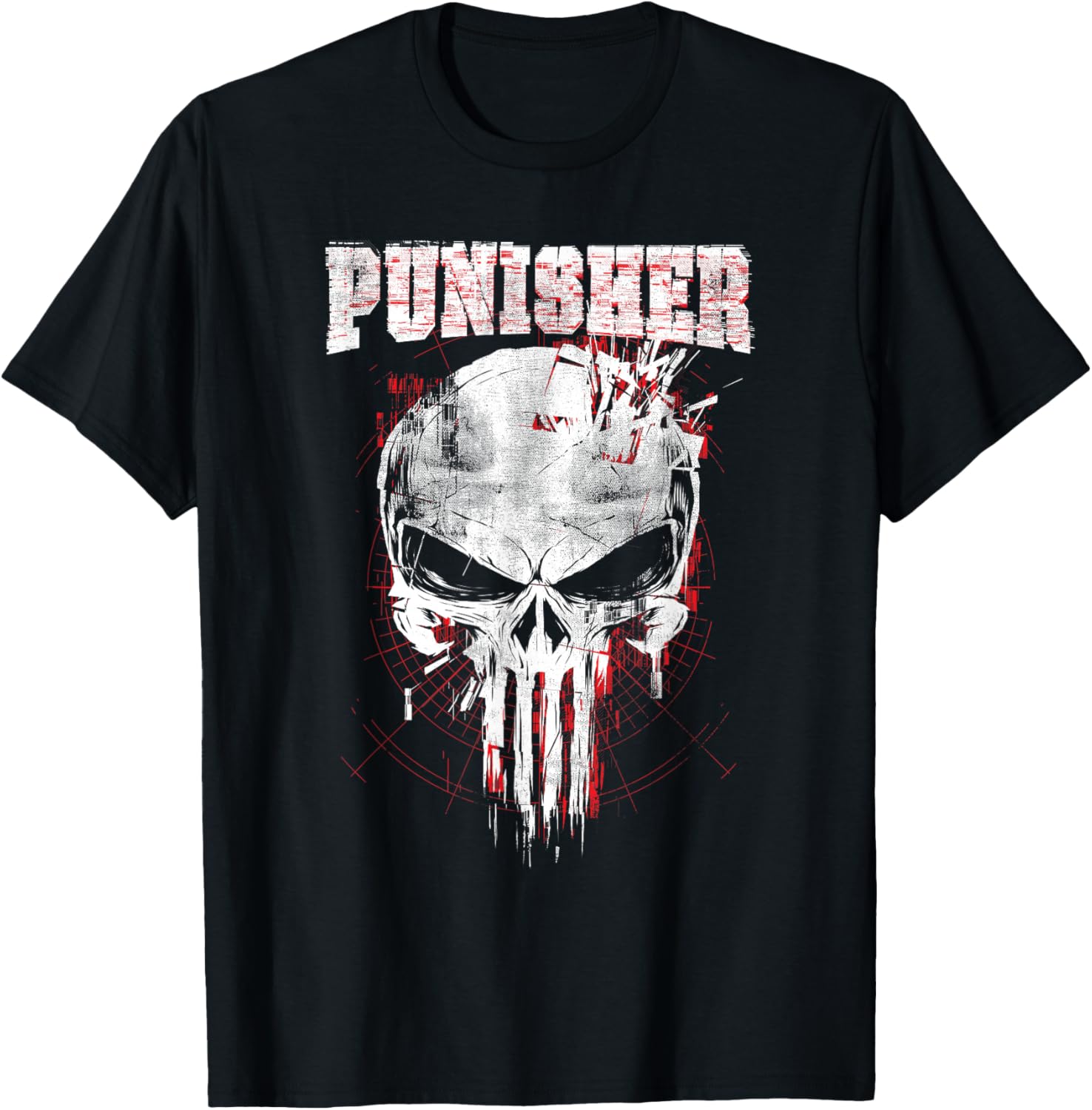 Marvel The Punisher Skull and Logo T-Shirt S