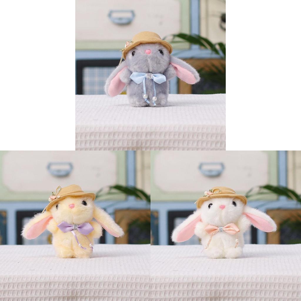 Plush Bunny Keychain With Cotton Filling For Bag Decoration And Collectible Gift