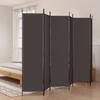 Vidaxl 6-Panel Room Divider, Brown, 300X200 Cm, Fabric