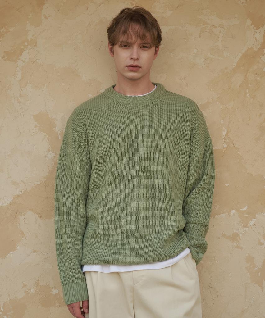 ESN [2Pack] Punched Round Neck Oversized Knit
