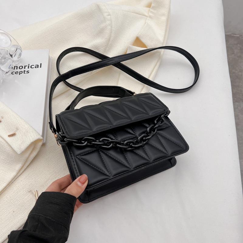 Women's shoulder bag flow fashion portable small square bag simple diamond popular messenger bag