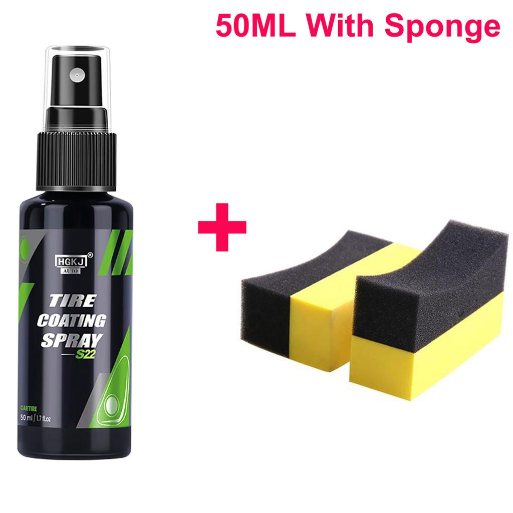 Car Tire Shine Tyre Gloss Spray Tire Glazing Keep Tire Black Rubber Protective Auto Tires Coating 100ML Car Tyre Wax Tire Polish