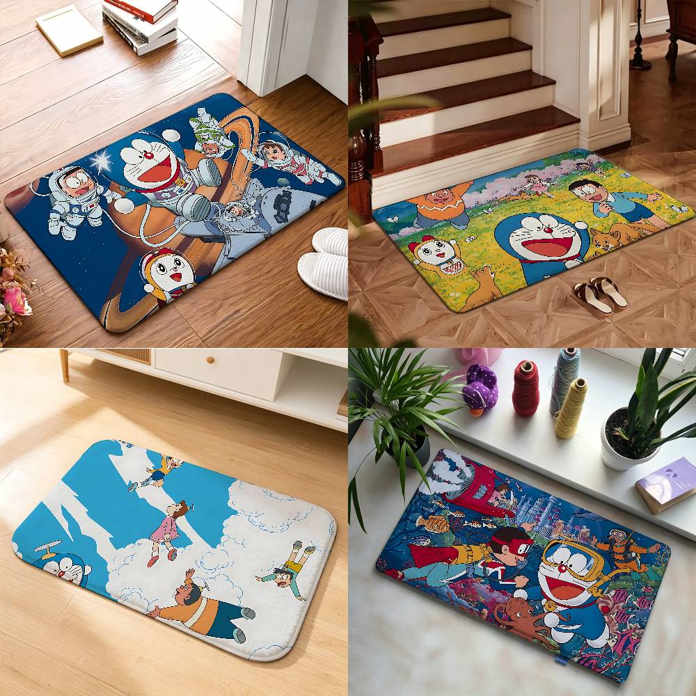 Cartoon D-Doraemons Kitchen Floor Mat Footpad Mats Style Soft Bedroom Floor House Laundry Room Mat Anti-skid Household Carpets