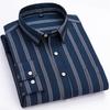 Men Social Shirts Long Sleeve 100% Pure Cotton Oxford Soft Buttoned Plaid Formal Male Clothes Oversized Shirt Plus Size 6XL 7XL