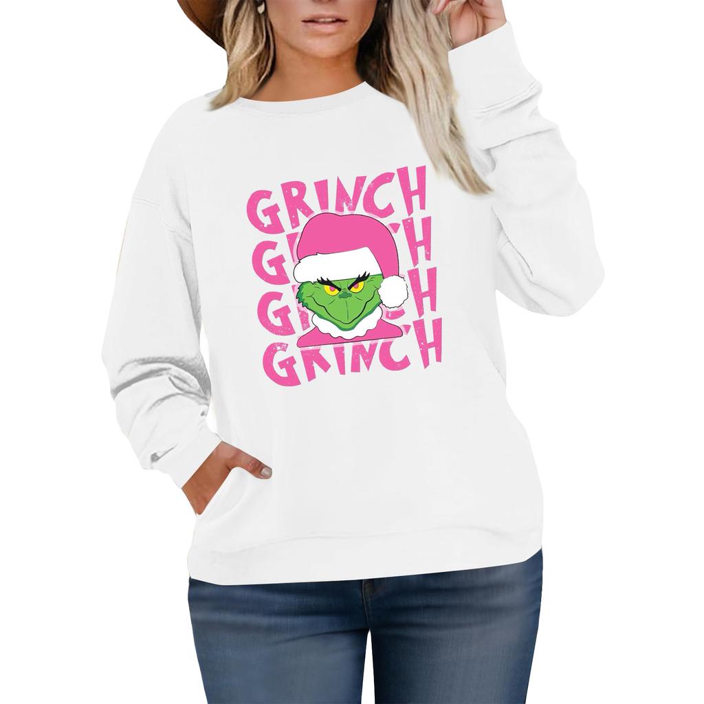 Women's Fashionable Casual Plus-Size Long Sleeve Pullover Printed Sweatshirt