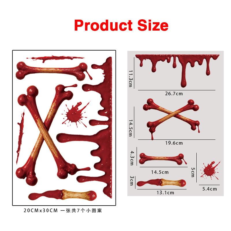 Halloween Decorations Handprint Footprint Stickers Clings Decals Window Bathroom Floor Restroom Zombie Decorations Halloween Party Decor,10Sheets